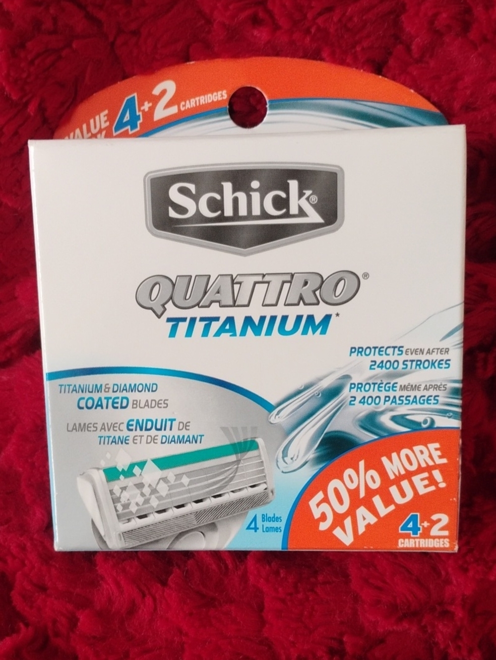 Schick Quatro Titanium Cartridges 6 Ct